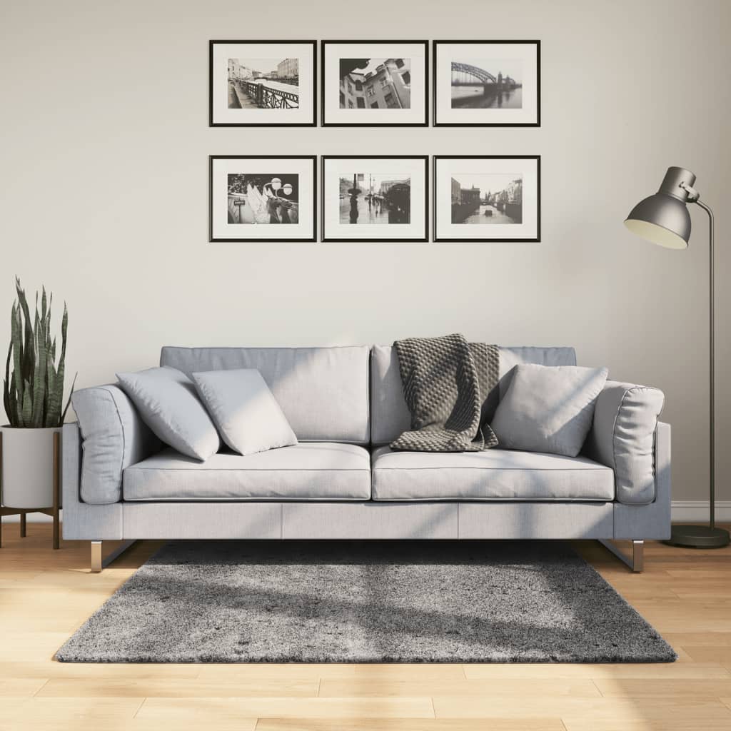 Waschbarer Teppich HUARTE Anthrazit 120x120 cm