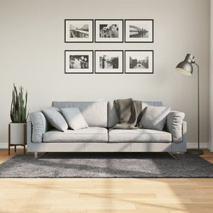 Anthrazit Teppich HUARTE 120x170 cm Waschbar