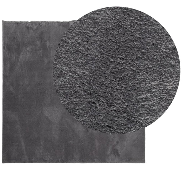 Anthrazit Teppich HUARTE, 160x160 cm