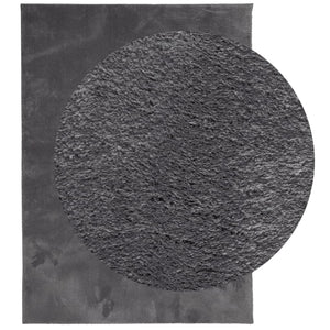 vidaXL Tapis HUARTE à poils courts, doux et lavable, anthracite 160x230 cm