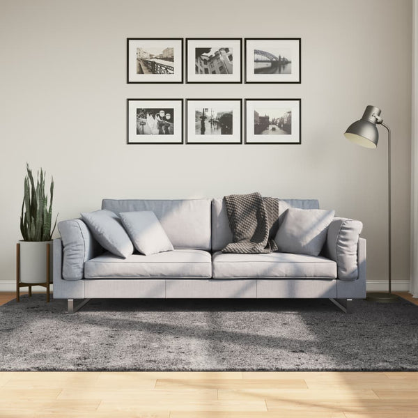 vidaXL Tapis HUARTE à poils courts, doux et lavable, anthracite 160x230 cm