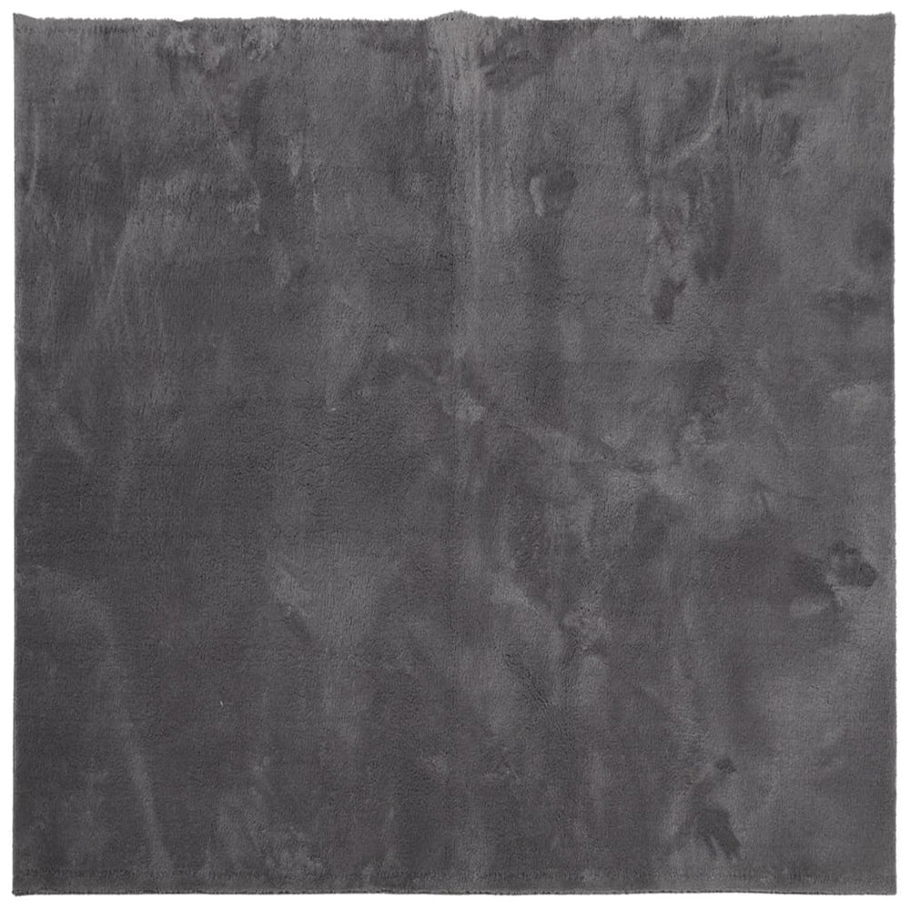 Anthrazit Teppich HUARTE 200x200 cm