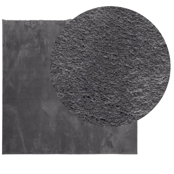 Anthrazit Teppich HUARTE 200x200 cm