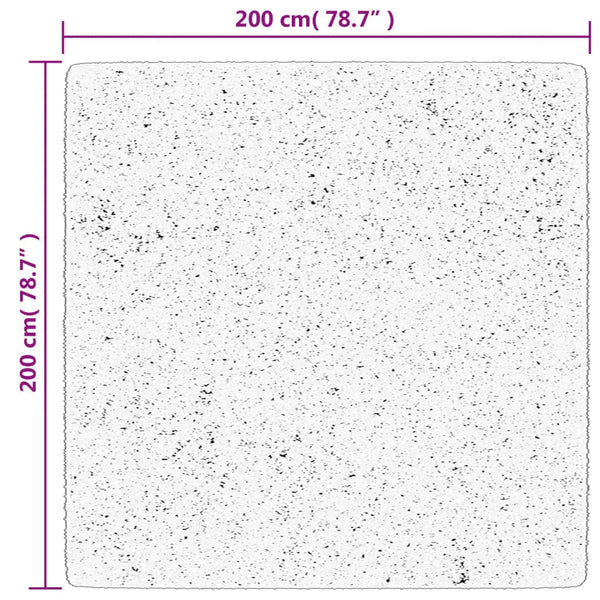 Anthrazit Teppich HUARTE 200x200 cm