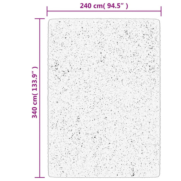 Teppich Anthrazit Kurzflor 240x340 cm Waschbar
