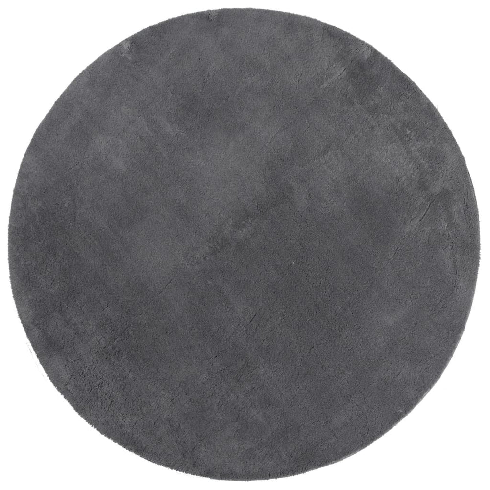 Runder Kurzflor Teppich Anthrazit Ø 80cm
