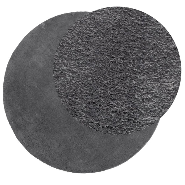Waschbarer Teppich HUARTE Anthrazit Ø 100cm