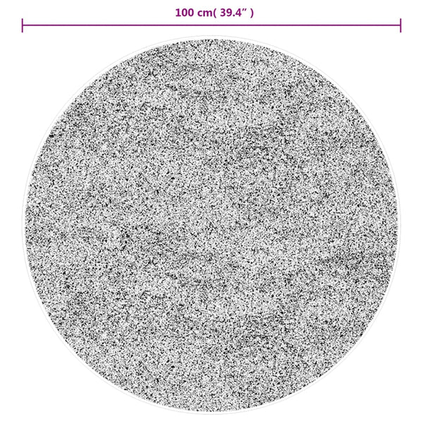 Waschbarer Teppich HUARTE Anthrazit Ø 100cm