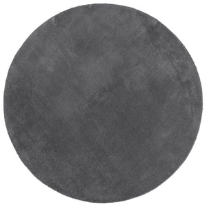 Waschbarer Kurzflor Teppich Anthrazit Ø 200cm