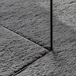 Waschbarer Kurzflor Teppich Anthrazit Ø 200cm