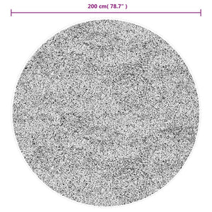 Waschbarer Kurzflor Teppich Anthrazit Ø 200cm