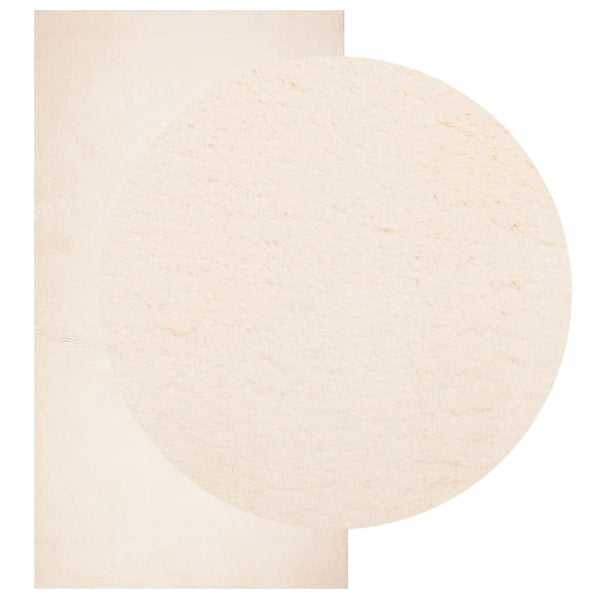 vidaXL Tapis HUARTE à poils courts doux et lavable beige 60x110 cm