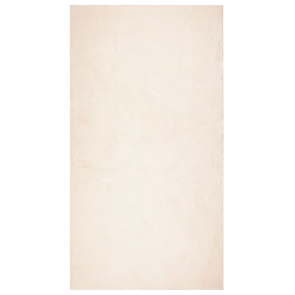 Beiger Kurzflor Teppich 80x150 cm Waschbar