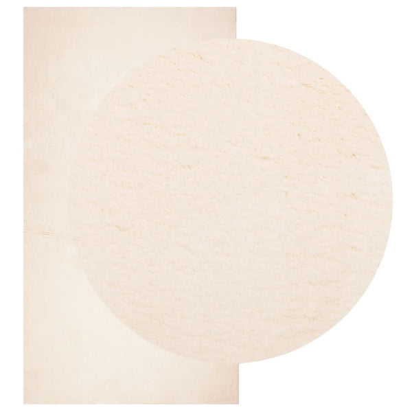 vidaXL Tapis HUARTE à poils courts doux et lavable beige 80x150 cm