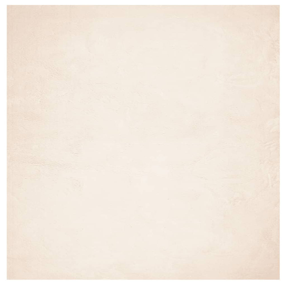 Beiger Kurzflor Teppich Waschbar 120x120 cm