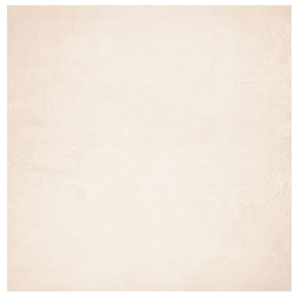 Beiger Kurzflor Teppich Waschbar 120x120 cm