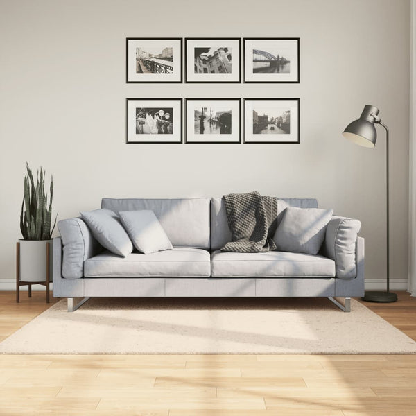 Beiger Kurzflor Teppich HUARTE 120x170 cm