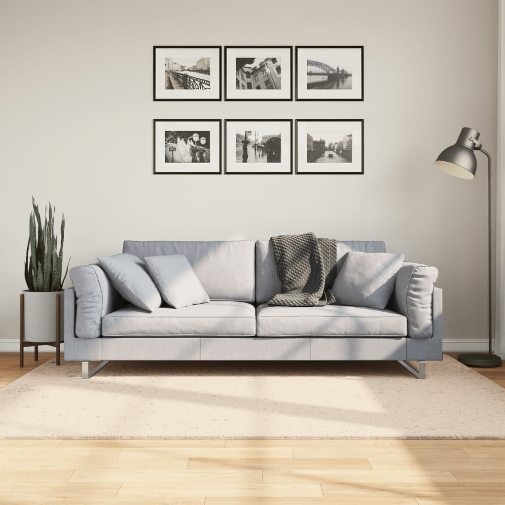 Beiger Teppich HUARTE, 140x200 cm, Waschbar