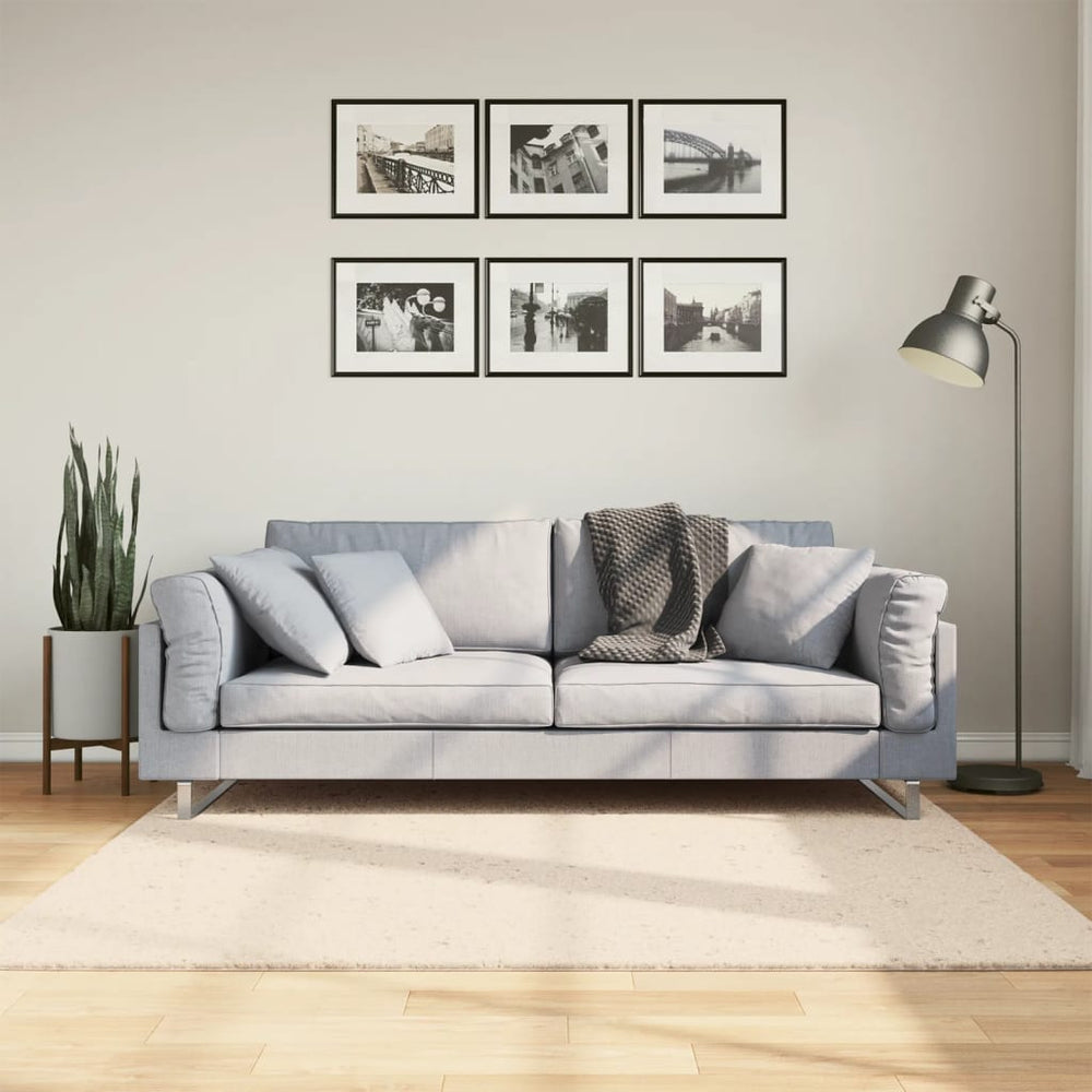 Beiger Teppich HUARTE, 160x160 cm, Waschbar