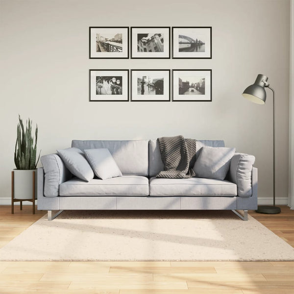 Beiger Teppich HUARTE, 160x160 cm, Waschbar
