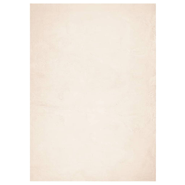 Beiger Kurzflor Teppich 160x230 cm