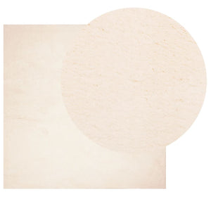 Beiger Teppich HUARTE, Kurzflor, 240x240 cm