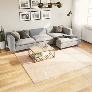 Beiger Teppich HUARTE, Kurzflor, 240x240 cm