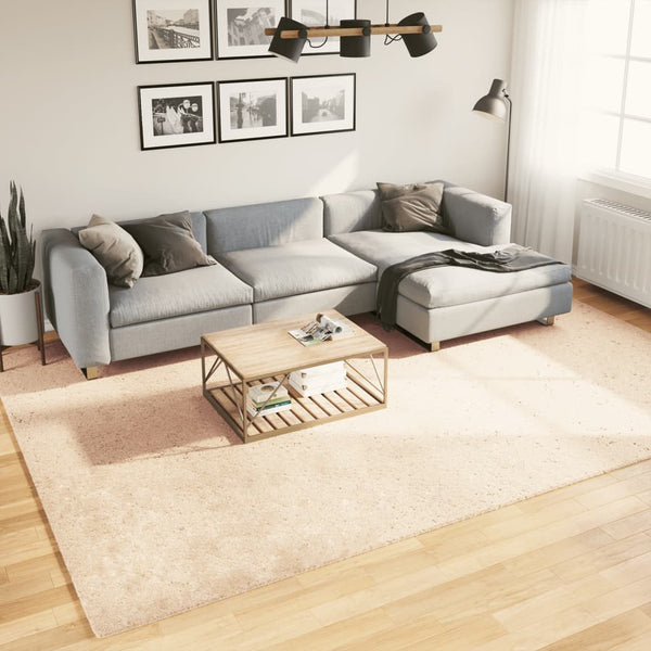 Beiger Teppich HUARTE, Kurzflor, 240x340 cm