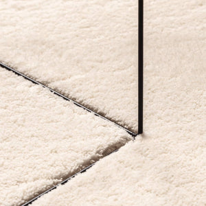 Beiger Kurzflor Teppich HUARTE Ø 100cm