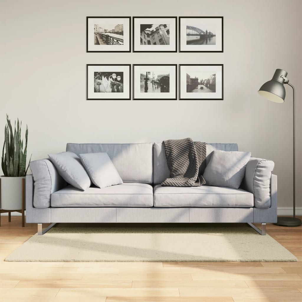 Teppich HUARTE Creme 80x150 cm Waschbar