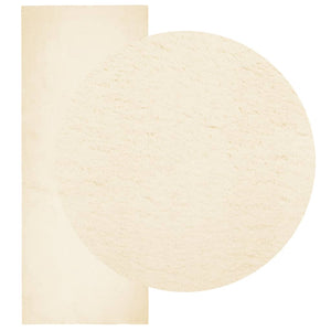 Waschbarer Teppich HUARTE Creme 80x200 cm