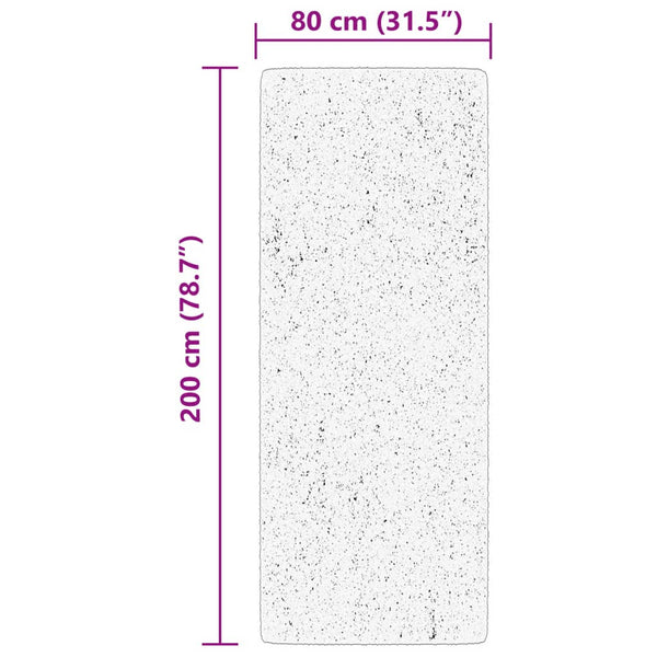 Waschbarer Teppich HUARTE Creme 80x200 cm