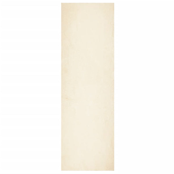 Waschbarer Teppich Creme Kurzflor 80x250 cm