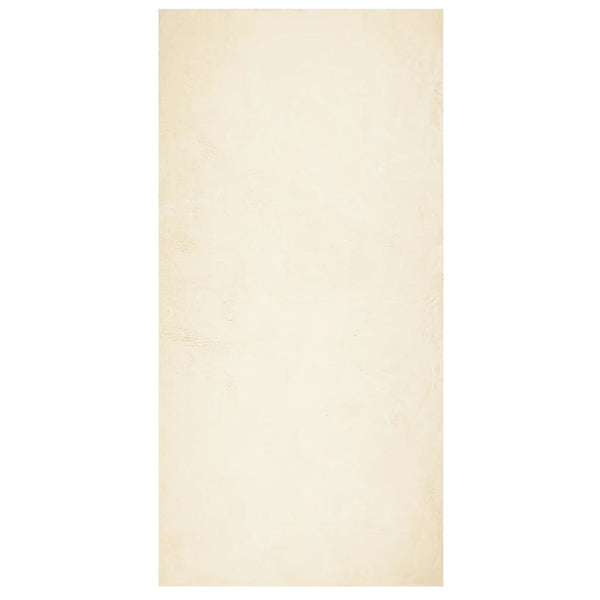 Waschbarer Kurzflor Teppich Creme 100x200 cm