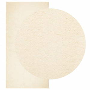 Waschbarer Kurzflor Teppich Creme 100x200 cm