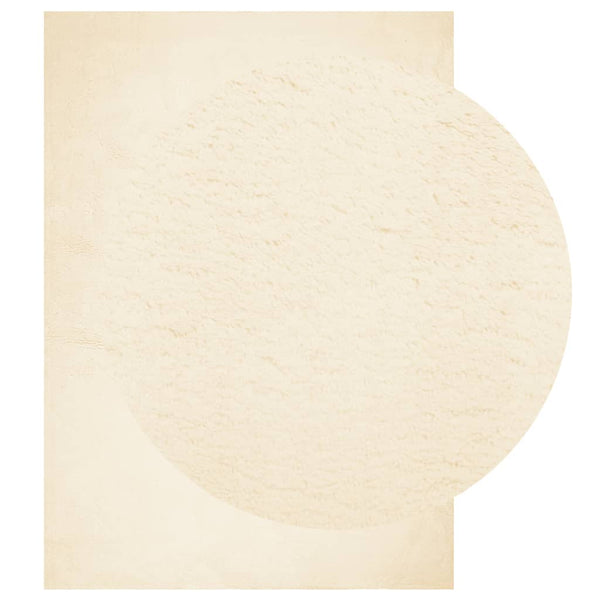 Creme Teppich HUARTE, Kurzflor, 140x200 cm