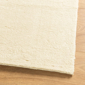 Creme Teppich HUARTE Kurzflor 160x160 cm