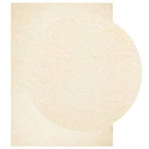 Weicher, waschbarer Kurzflor-Teppich Creme 160x230 cm