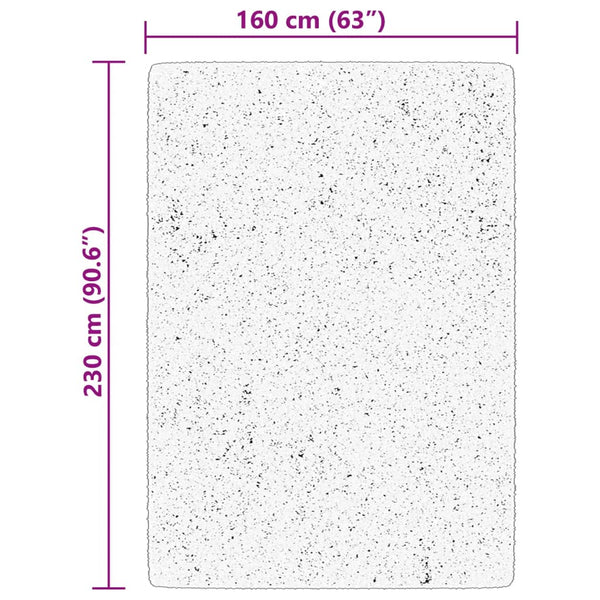Weicher, waschbarer Kurzflor-Teppich Creme 160x230 cm