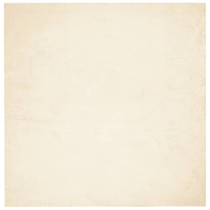 Waschbarer Kurzflor Teppich Creme 200x200 cm