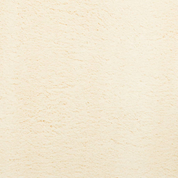 Waschbarer Kurzflor Teppich Creme 200x200 cm