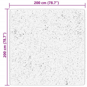 Waschbarer Kurzflor Teppich Creme 200x200 cm