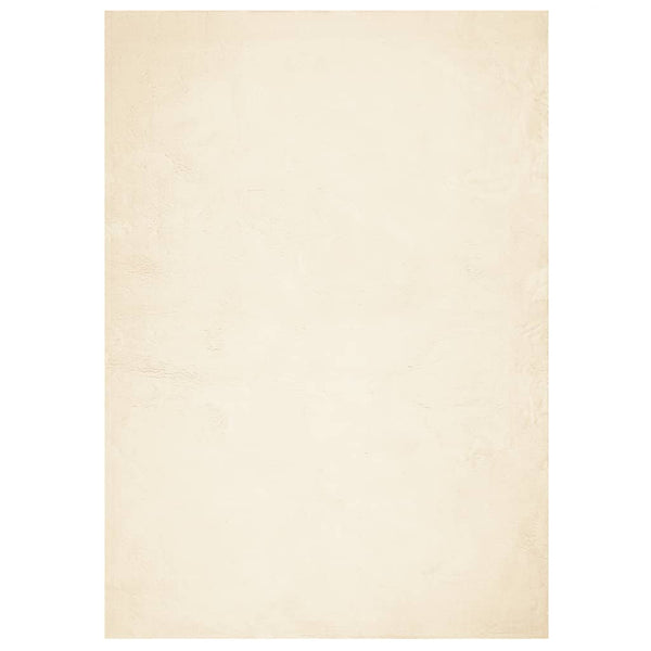 Waschbarer Teppich Kurzflor Creme 200x280 cm