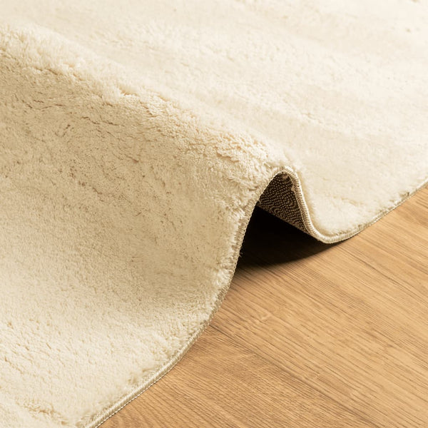 Waschbarer Teppich Kurzflor Creme 200x280 cm