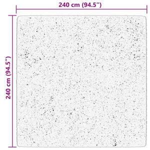 vidaXL Tapis HUARTE à poils courts, doux et lavable Crème 240x240 cm