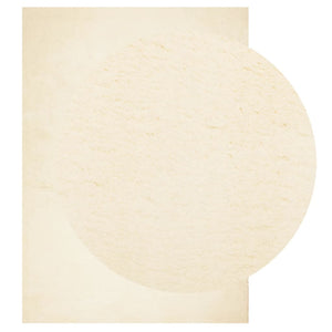 Waschbarer Kurzflor Teppich Creme 240x340 cm