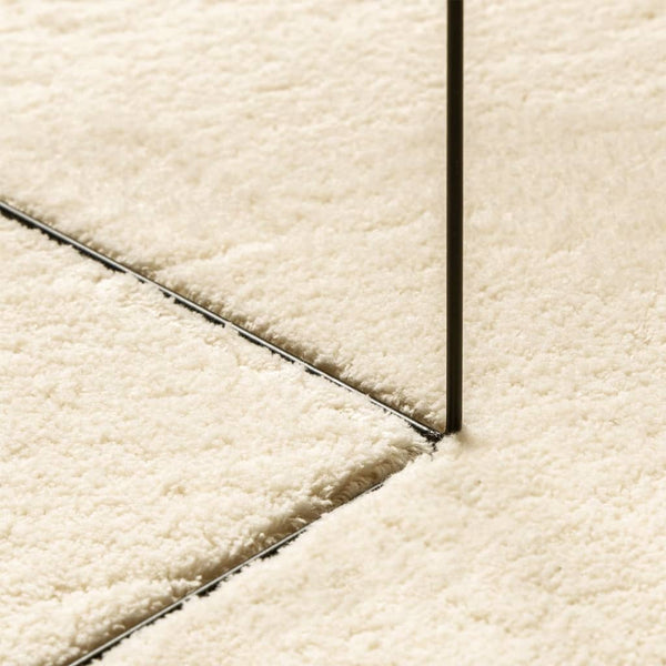 Waschbarer Kurzflor Teppich Creme 240x340 cm