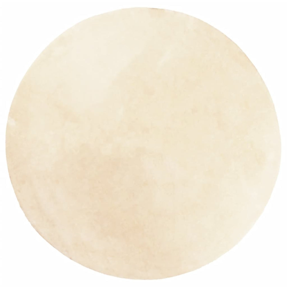 Waschbarer Teppich HUARTE Creme Ø 120cm