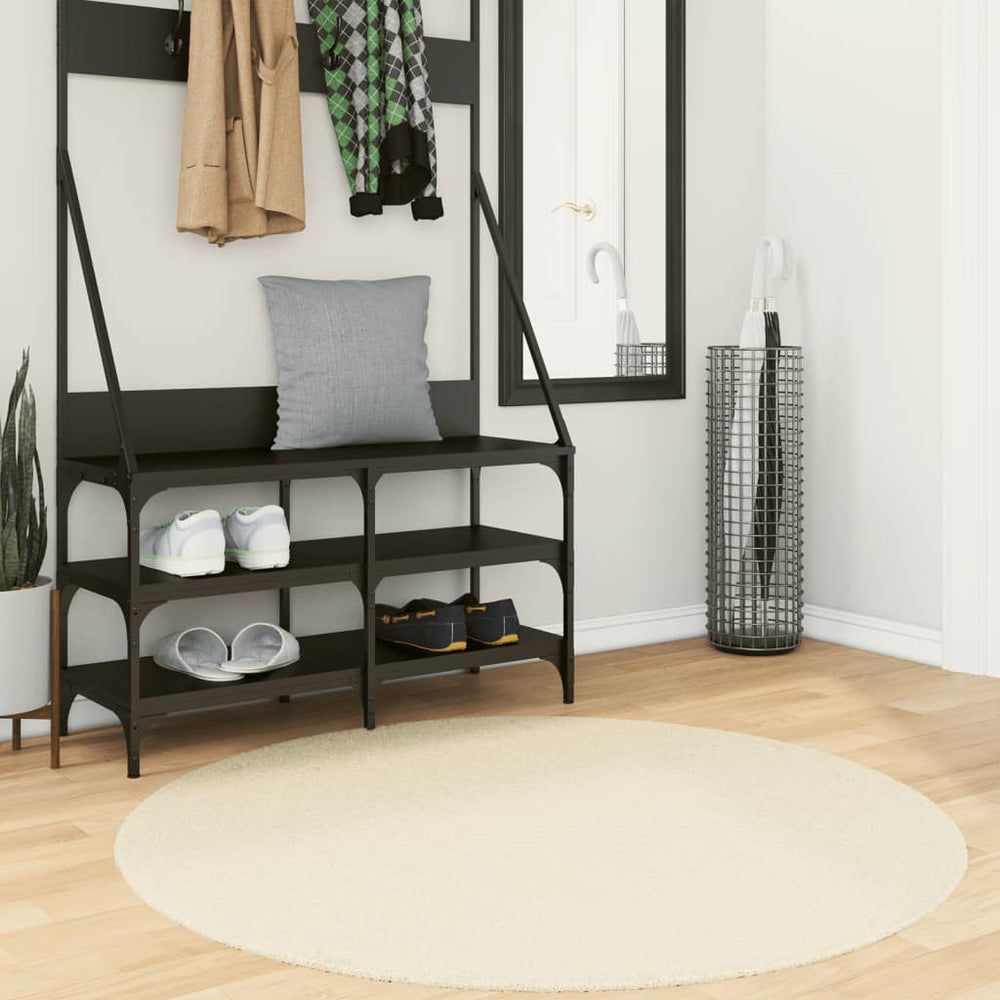 Waschbarer Teppich HUARTE Creme Ø 120cm