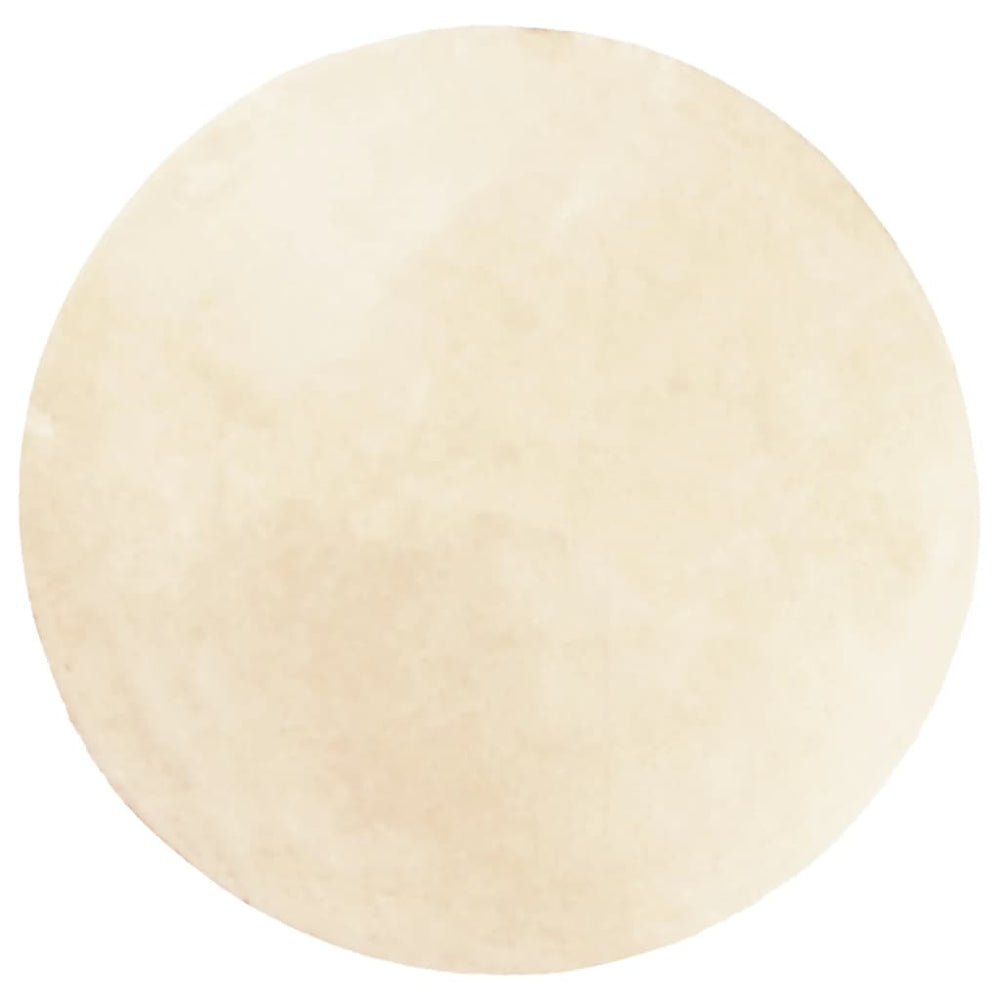 Waschbarer Teppich Creme Ø 160cm